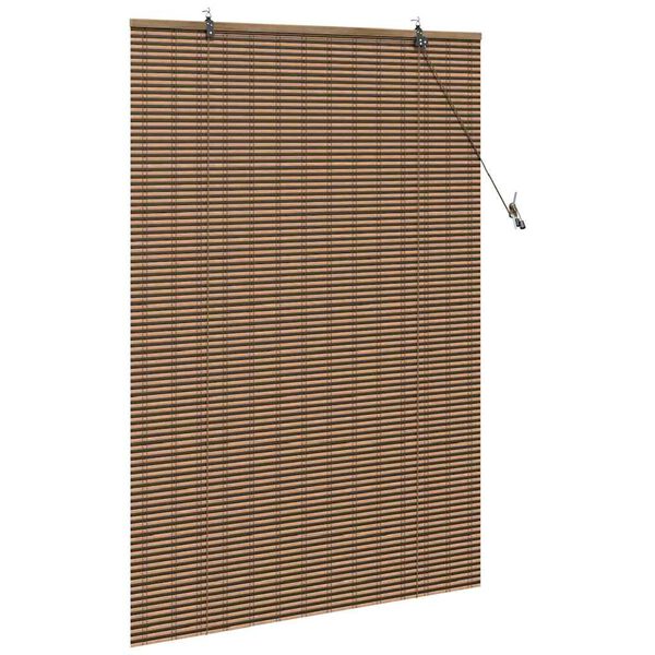 vidaXL Rullegardin med gardiner Brun 100 x 160 cm Bambus