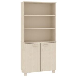 vidaXL Highboard HAMAR heltre furu honningbrun