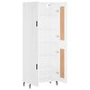 vidaXL Highboard hvit 69,5x34x180 cm konstruert tre