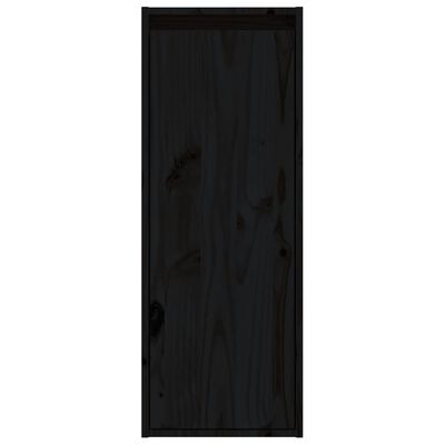 vidaXL Veggskap svart 30x30x80 cm heltre furu