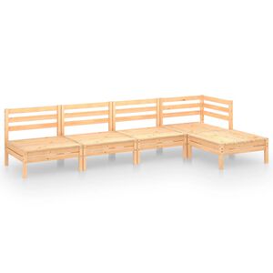 vidaXL Hagesofagruppe 5 deler heltre furu