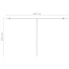 vidaXL Manuell uttrekkbar markise med LED 400x350 cm kremhvit