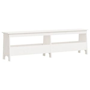 vidaXL Gangbenk hvit 160x28x45 cm heltre furu