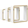 vidaXL Vegghyller kubeformet 3 stk MDF hvit