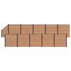 vidaXL Gjerdesett 11 stk. 1830 x 186 cm WPC og Aluminium Brun