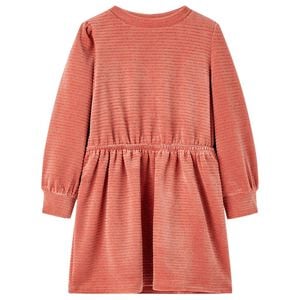 Barnekjole med lange ermer medium rosa 92