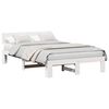 vidaXL Sengestamme med hodegjerde Hvit 120 x 200 cm Massiv furu