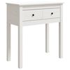 vidaXL Konsollbord hvit 70x35x75 cm heltre furu