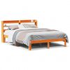 vidaXL Sengeramme uten madrass voksbrun 120x190 cm heltre furu
