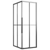 vidaXL Dusjkabinett halvfrostet ESG 90x70x180 cm svart