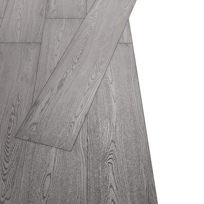 vidaXL Ikke-klebende PVC-gulvplanker 5,26 m² 2 mm mørkegrå