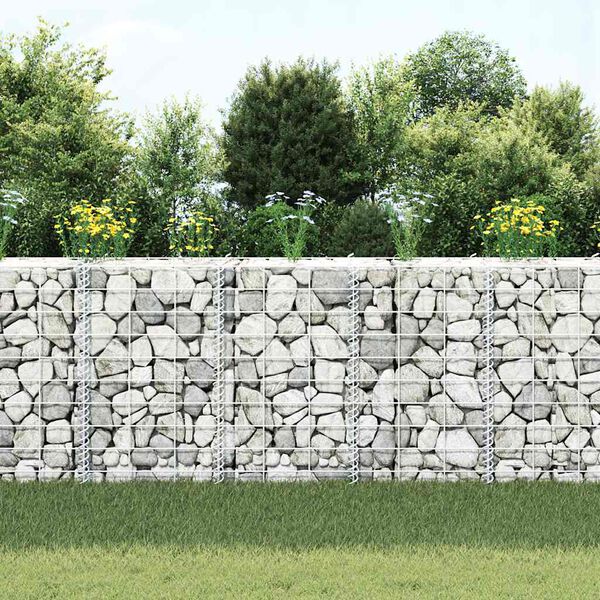 vidaXL Gabion høybed 3 stk 30x30x50 cm jern