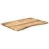 vidaXL Skrivebordsplate med kurve 90x50x2,5 cm heltre grovt mangotre