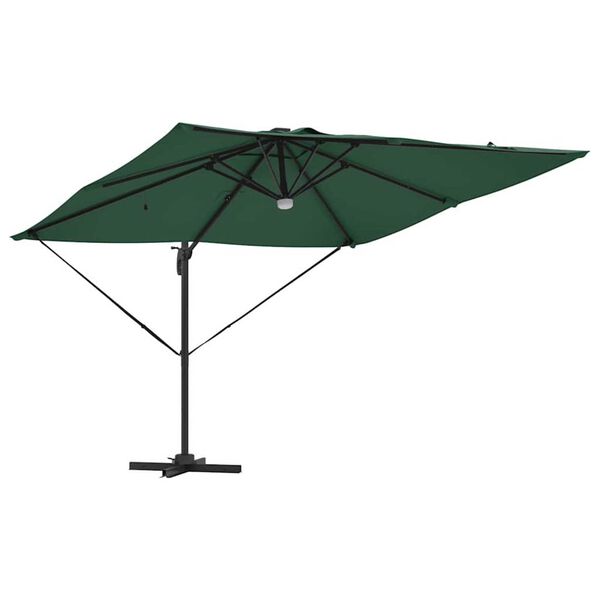 vidaXL Roma parasol grønn 286 x 285 x 270 cm Aluminium og polyester