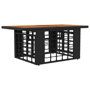 vidaXL Hage L&oslash;ft Opp Bord Svart og naturlig 100 x 55 x 37 cm