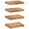 vidaXL Flytende hyller 4 stk 40x30x4 cm oljebehandlet heltre akasie