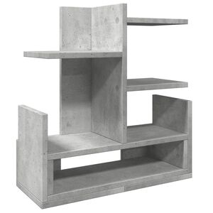 vidaXL Hylle til skrivebord betonggr&aring; 49x20x52,5 cm konstruert tre
