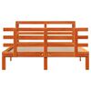 vidaXL Sengeramme med hodegavl voksbrun 150x200 cm heltre furu