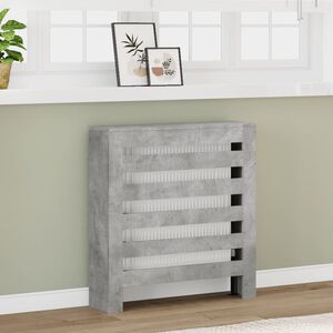 vidaXL Radiatordeksel betonggr&aring; 78x20x82 cm konstruert tre