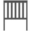 vidaXL Sengegavl grå 81x6x101 cm heltre furu