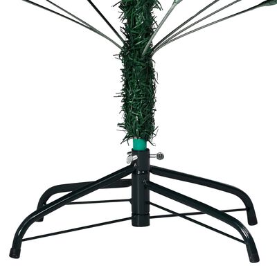 vidaXL Kunstig juletre med LED og kulesett 180 cm PVC grønn