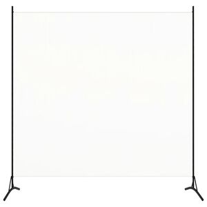vidaXL Romdeler hvit 175x180 cm stoff