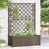 vidaXL Plantekasse med espalier 100x43x142 cm PP mocca