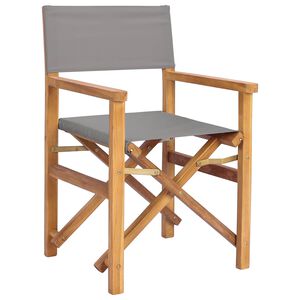 vidaXL Spisestuestol Brun og lysegr&aring; 56 x 54 x 87 cm Massivt Teaktre