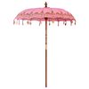 vidaXL Balinesisk Parasol Rosa 185 x 185 x 260 cm