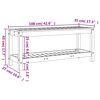 vidaXL Hagebenk 108x35x45 cm heltre douglasgran
