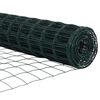vidaXL Gjerde med stolpe gr&oslash;nn 0,4 x 25 m St&aring;l og PVC