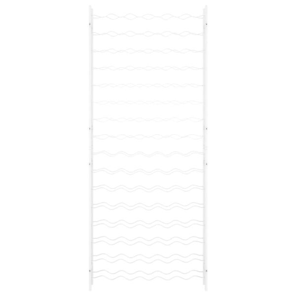 vidaXL Vinstativ for 96 flasker metall hvit