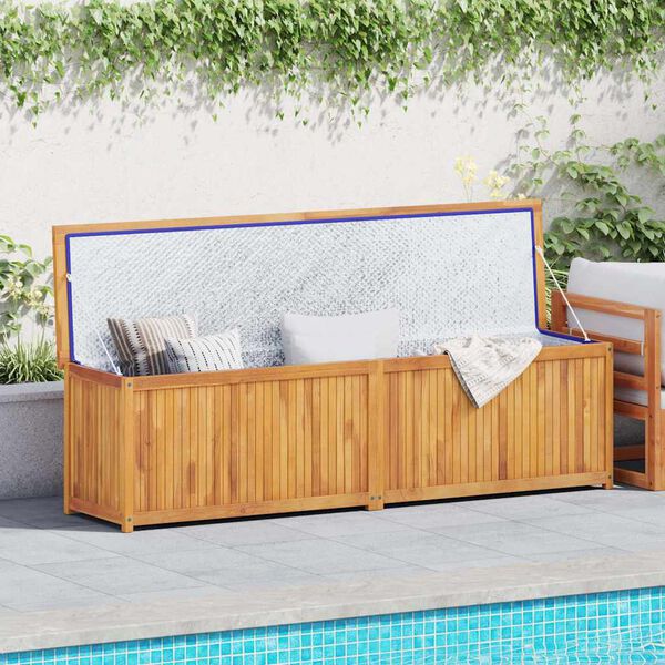vidaXL Hageboks 200x50x55 cm heltre teak