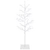 vidaXL Mikro bj&oslash;rkejuletre Hvit 120 cm St&aring;l 279 LED-lys
