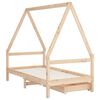 vidaXL Barnesengeramme med skuffer 80x160 cm heltre furu