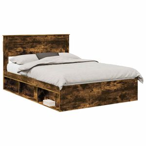 vidaXL Sengestamme Ensfarget R&oslash;kt eik 150 x 200 cm Massiv furu