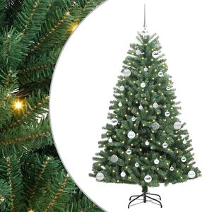 vidaXL Kunstig sammensatt juletre gr&oslash;nn 150 cm PVC og metall