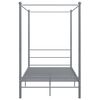 vidaXL Himmelsengeramme grå metall 120x200 cm