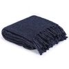 vidaXL Pledd lurex 220x250 cm marineblå