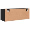 vidaXL Veggmontert skoskap svart 100x35x38 cm konstruert tre
