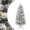 vidaXL Kunstig sammensatt juletre 150 LED-lys Gr&oslash;nn og hvit 150 cm