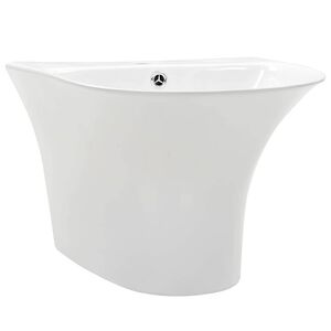 vidaXL Basseng Hvit 47 x 45 x 37 cm Glassert Keramikk