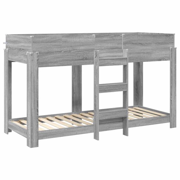 vidaXL K&oslash;yeseng for Barn Gr&aring; Sonoma 75 x 190 cm Konstruert tre