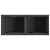 vidaXL Plantekasse med 2 potter svart 72x30x32 cm polyrotting