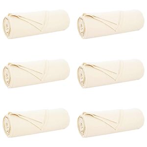 vidaXL Kastepledd 6 stk. Krem 210 x 140 cm 2.48 kg Fleece