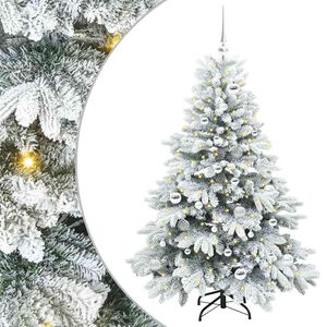 vidaXL Kunstig juletre med 150 LED med stativ Hvit 150 cm PE og PVC