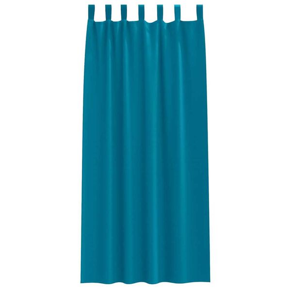 vidaXL Mørkleggende Gardiner med Ringer 2 pcs Turkis 245 x 140 cm