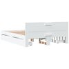 vidaXL Sengeramme med hodegavl hvit 150x200 cm konstruert tre