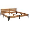 vidaXL Sengeramme med børstet finish heltre akasie 180x200 cm