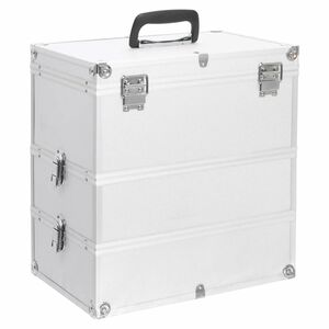 vidaXL Sminkeveske 37x24x40 cm s&oslash;lv aluminium